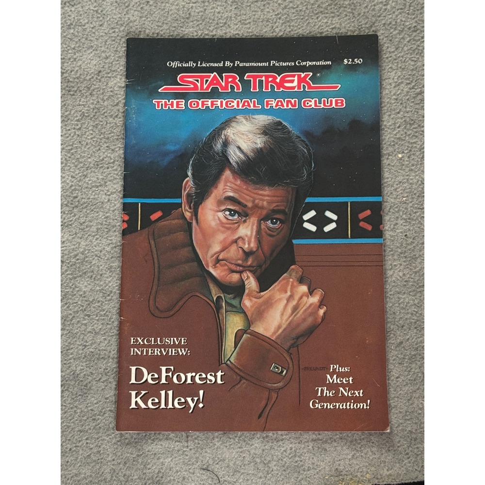 Star Trek The Official Fan Club Magazine DeForest Kelley Interview Vintage 1986